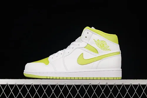 All Categories Air Jordan Jordan Series Basketball Shoes Air Jordan 1 Mid Air Jordan 1 Mid "White Lime" AJ1 Joe 1 Green Lime China Basketball Shoes BQ6472-131